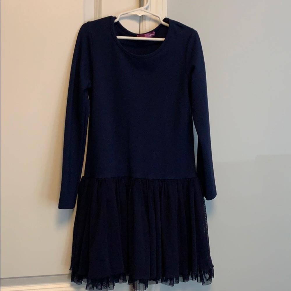 Long sleeve navy Aqua dress size medium